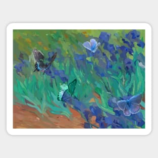 Blue butterflies Magnet